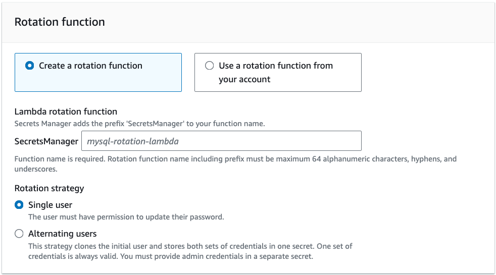 Rotation setting screen