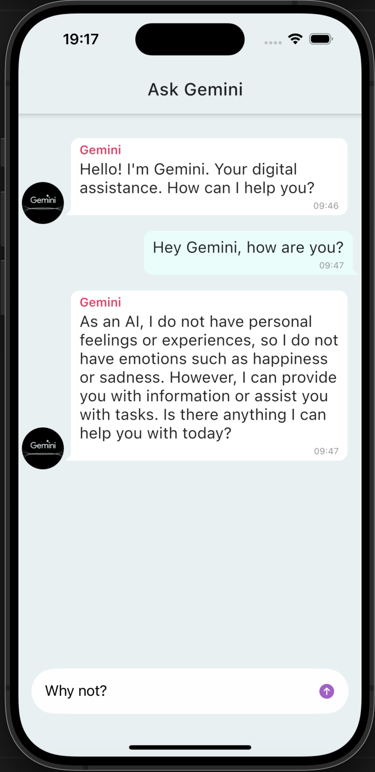 Gemini Chat iOS