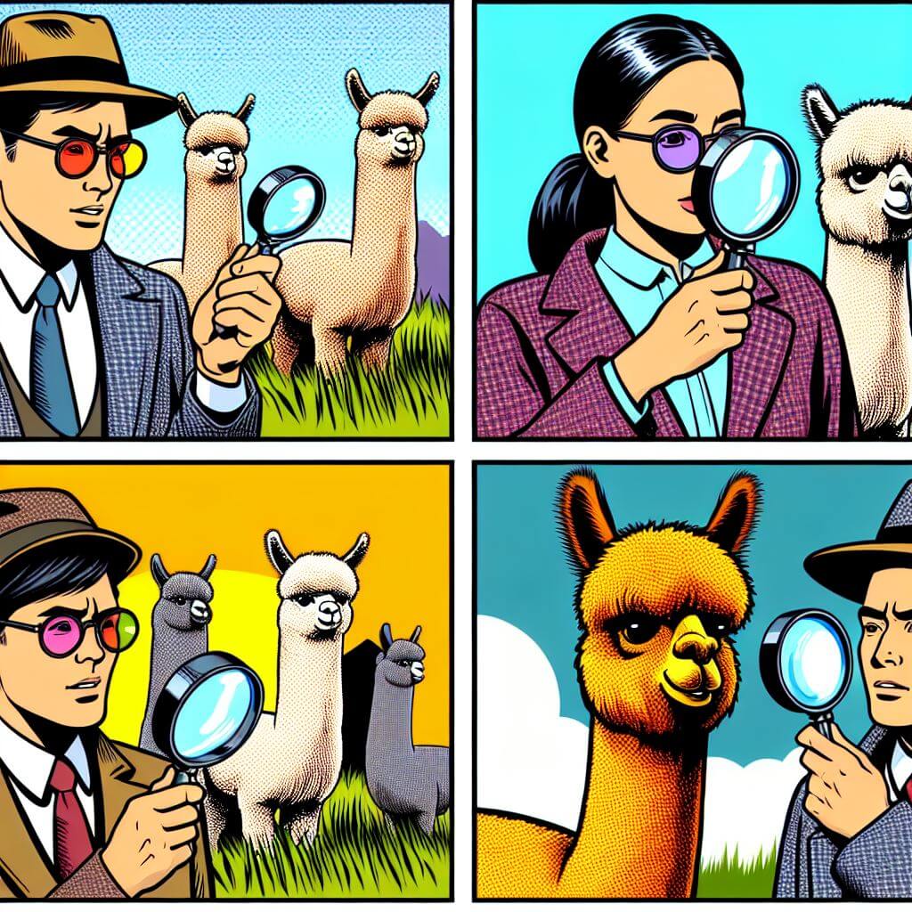 Observing alpacas