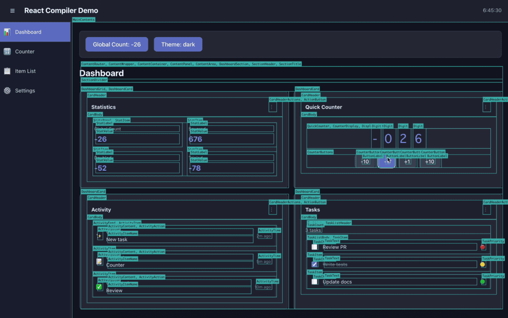 コンポーネントが再レンダリングされた際の Highlight 表示
