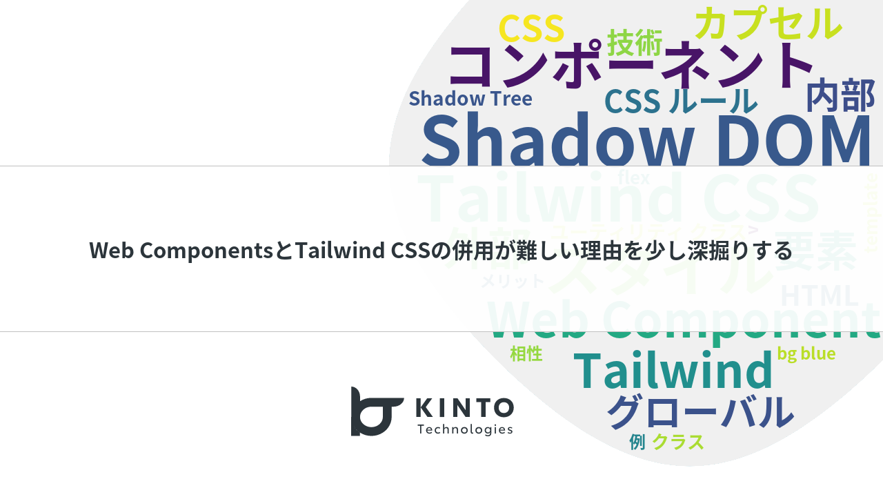 Cover Image for Web ComponentsとTailwind CSSの併用が難しい理由を少し深掘りする