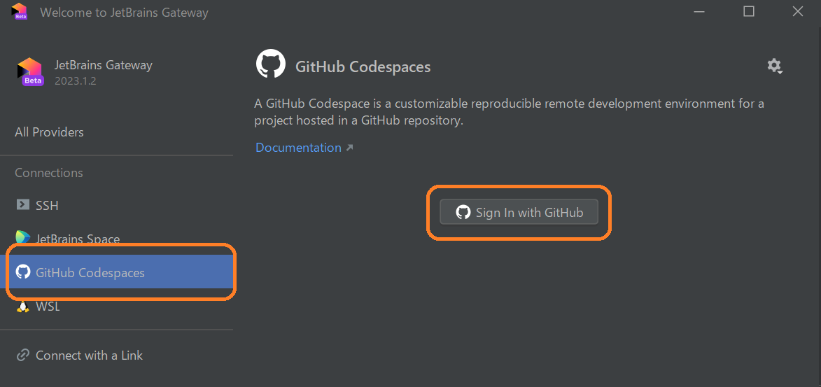 JetBrains Gateway - Sign in to GitHub