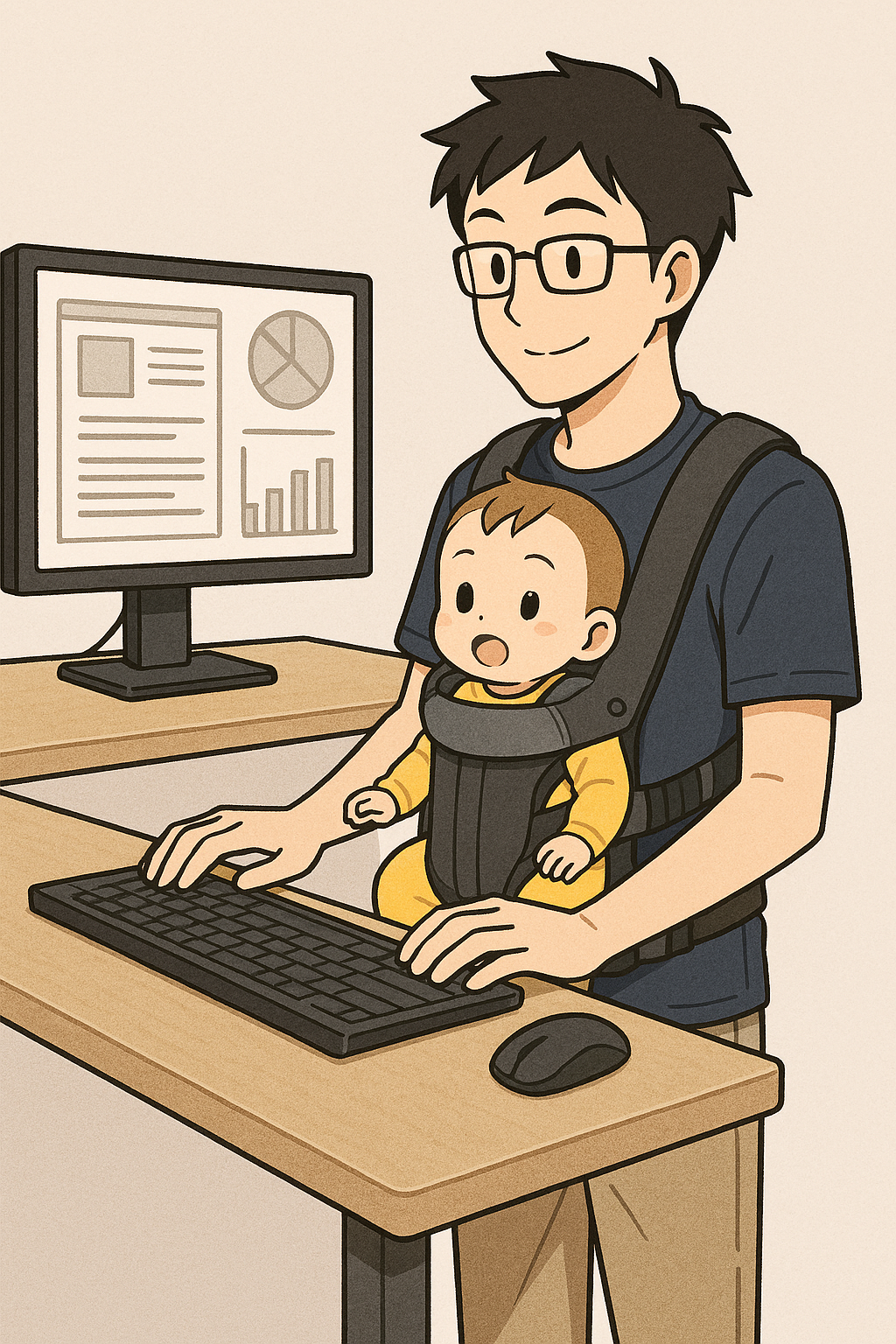 在宅勤務の様子