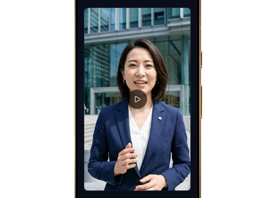 アバター詳細画面。動画プレビューが角丸カードの中に収まっている