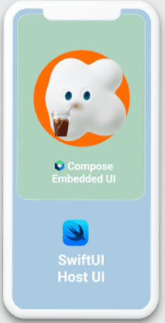 SwiftUI内にComposeを埋め込んだ画面